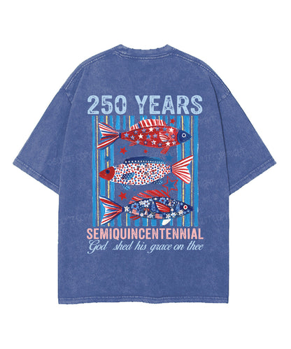 God Shed His Grace On Thee Double Sided Unisex Washed Christian T-shirt