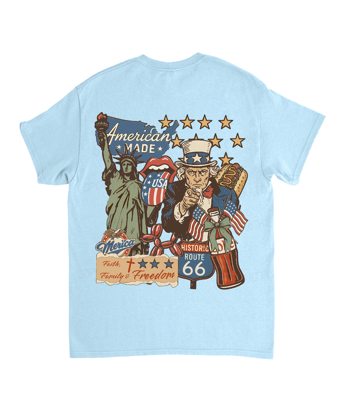 Faith, Family, Freedom Double Sided Unisex Cotton Christian T-Shirt
