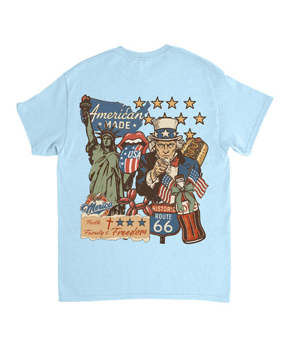 Faith, Family, Freedom Double Sided Unisex Cotton Christian T-Shirt