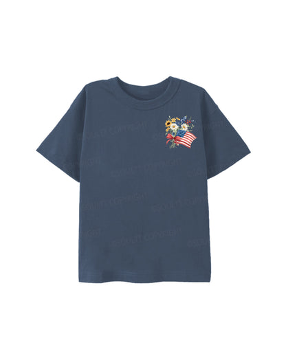 Kids 250 Years America Anniversary Double Sided Cotton Christian T-shirt