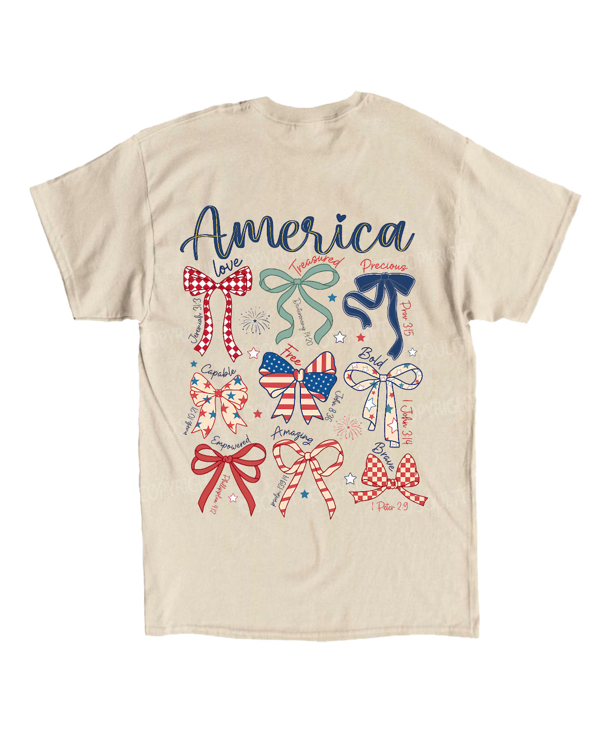 America Double Sided Unisex Cotton Christian T-Shirt