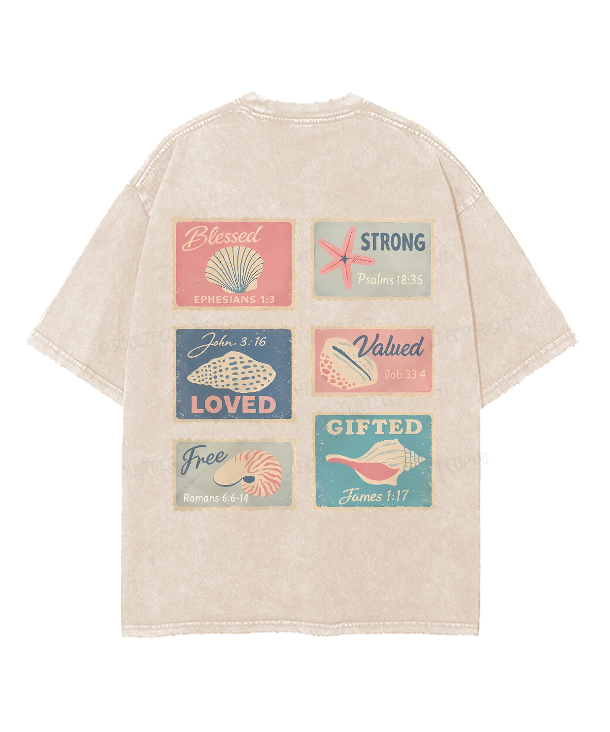 Blessed Double Sided Unisex Washed Christian T-shirt
