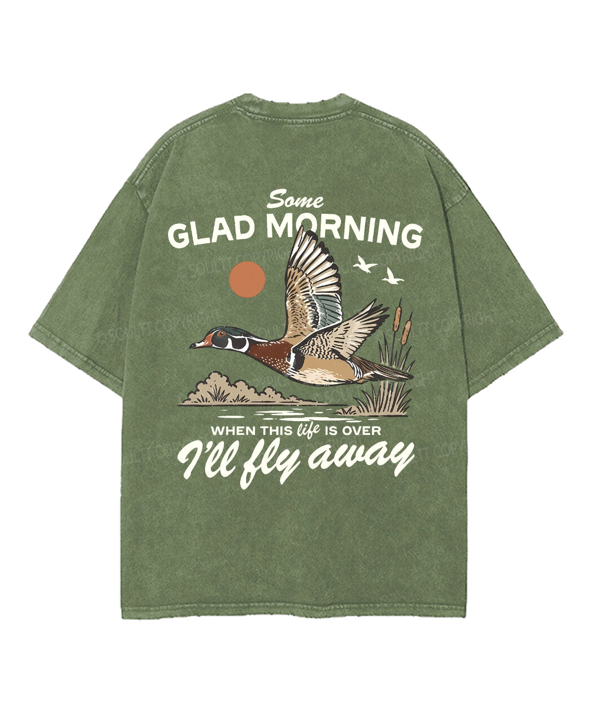 Some Glad Morning Double Sided Unisex Washed Christian T-shirt