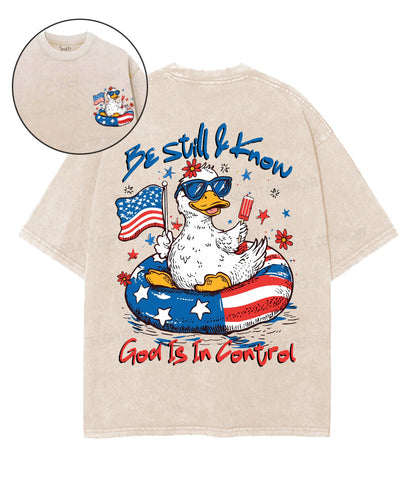 Be Still & Know Double Sided Unisex Washed Christian T-shirt