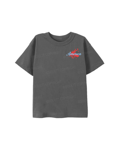 Kids 250 Years America Anniversary Double Sided Cotton Christian T-shirt