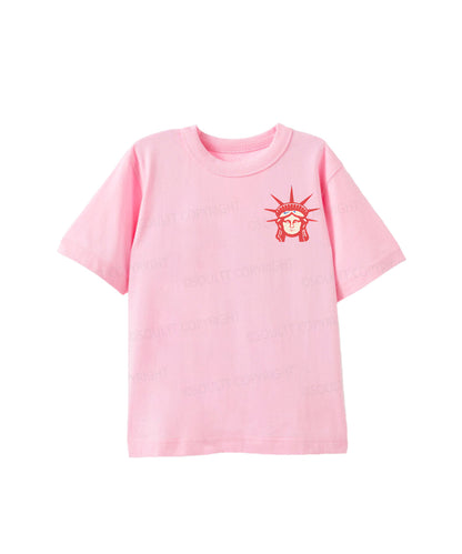 Kids She Loves Jesus And America Double Sided Cotton Christian T-shirt