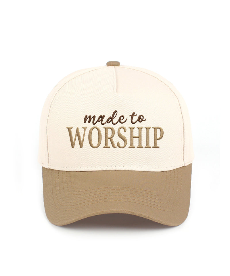 Made To Worship Embroidered Christian Trucker Hat