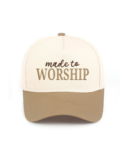 Made To Worship Embroidered Christian Trucker Hat