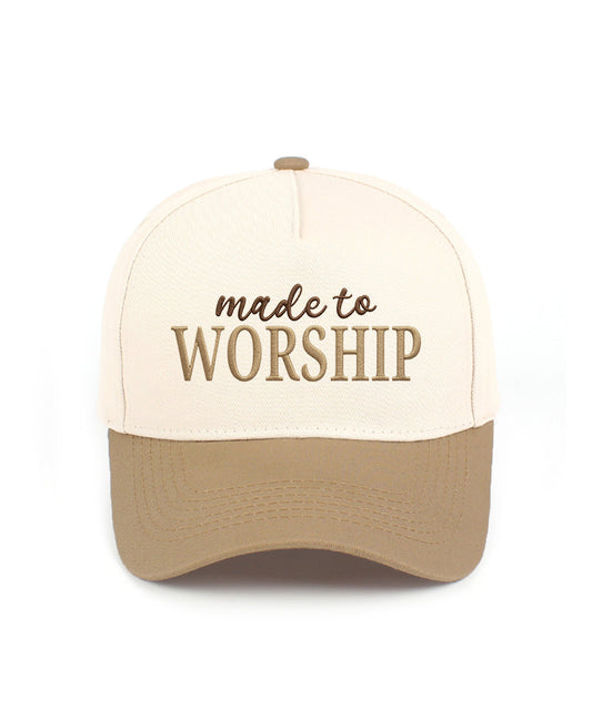 Made To Worship Embroidered Christian Trucker Hat