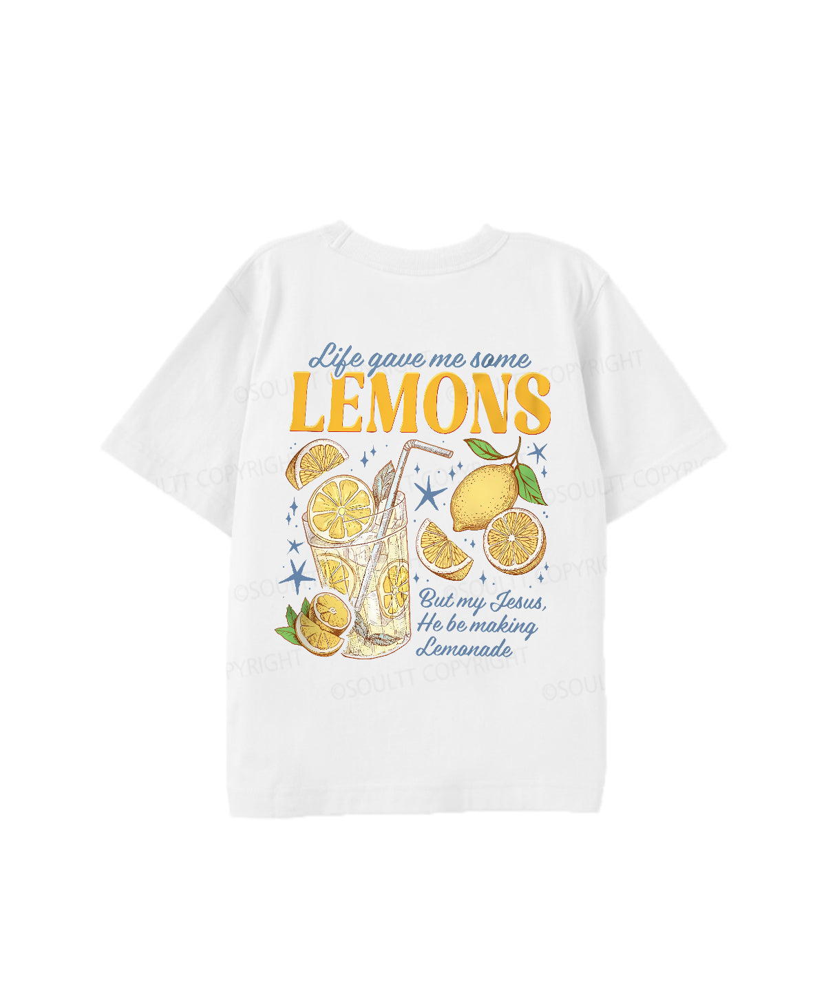 Kids Life Gave Me Some Lemons Double Sided Cotton Christian T-shirt