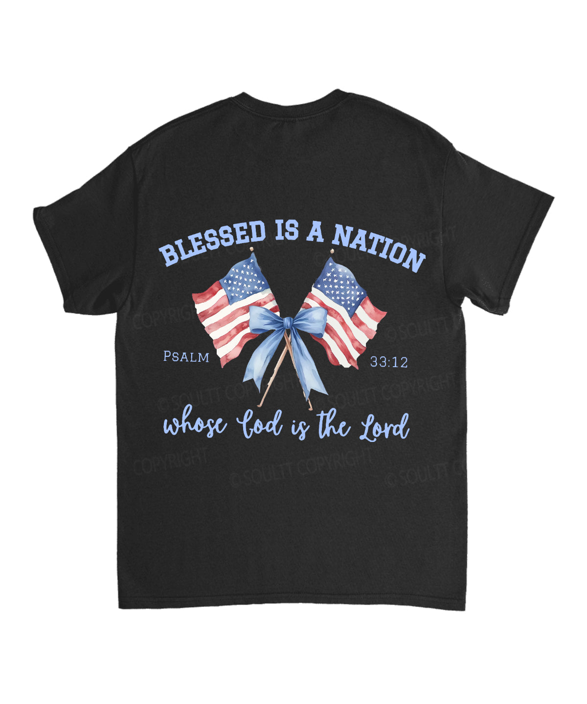 Blessed Is A Nation Whose god Is The Lord Double Sided Unisex Cotton Christian T-Shirt