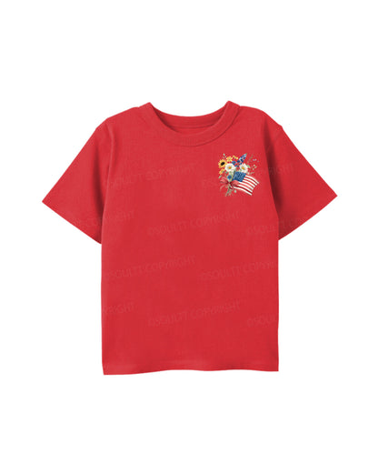 Kids 250 Years America Anniversary Double Sided Cotton Christian T-shirt