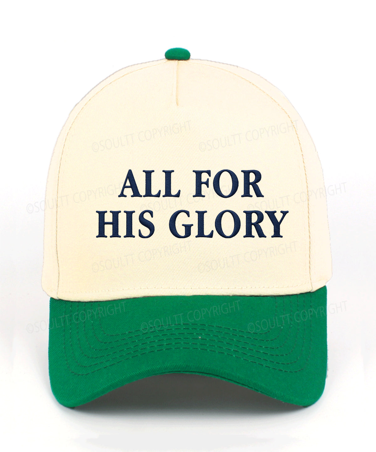 All For His Glory Embroidered Christian Trucker Hat