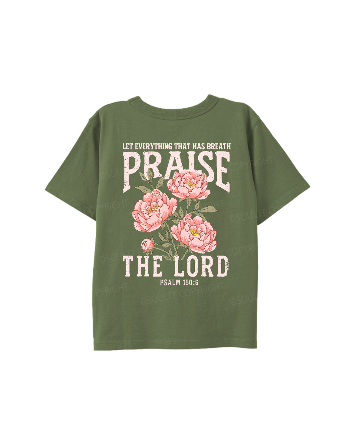 Kids Praise The Lord Double Sided Cotton Christian T-shirt
