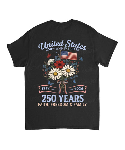 Faith Freedom Double Sided Unisex Cotton Christian T-Shirt