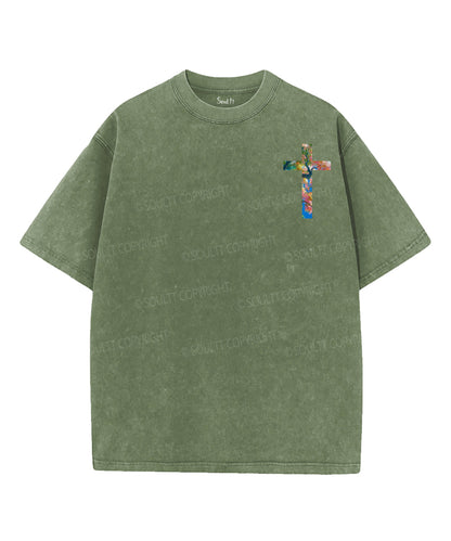 But The Word Of The Lord Endures Forever Double Sided Unisex Washed Christian T-shirt