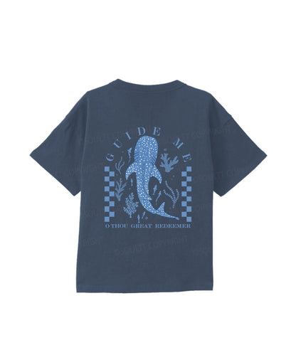 Kids Guide Me ,O Thou Great Redeemer Double Sided Cotton Christian T-shirt