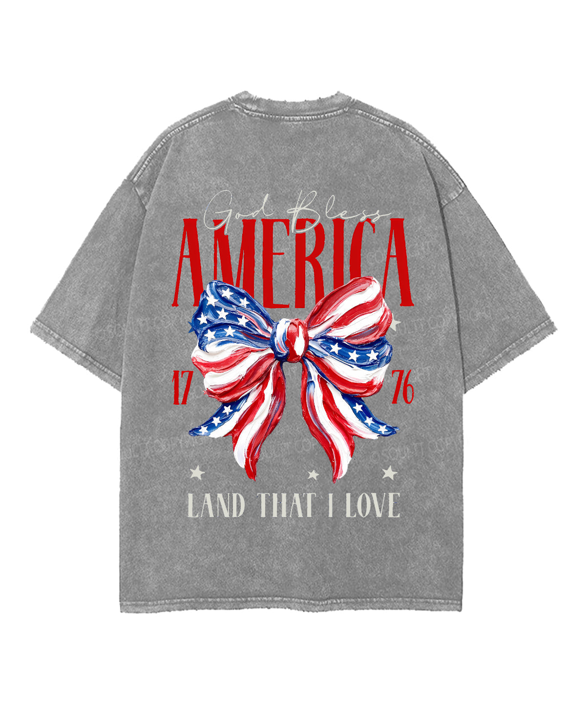 God Bless America Double Sided Unisex Washed Christian T-shirt