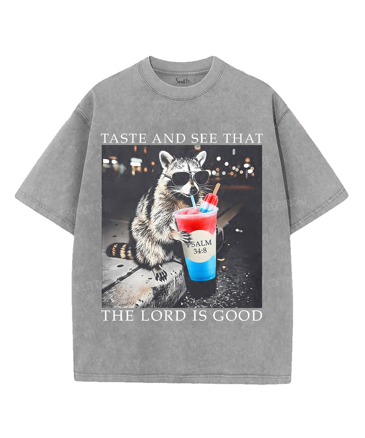 Taste And See That The Lord Is Good Unisex Washed Christian T-shirt