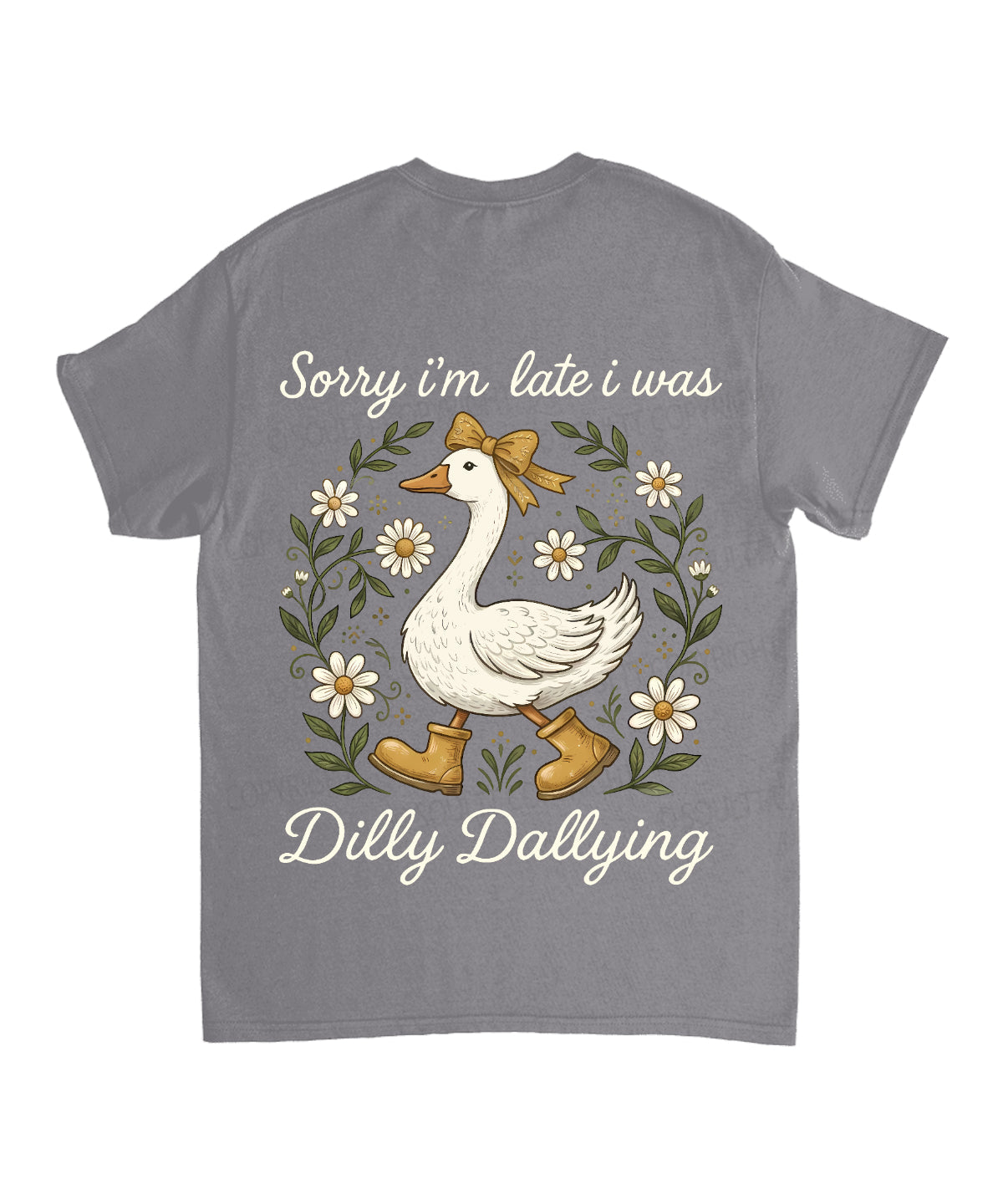 Sorry I’m Late, His Timing Not Mine Double Sided Unisex Cotton Christian T-Shirt