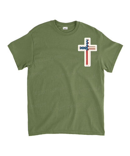Hooked On Jesus Double Sided Unisex Cotton Christian T-Shirt