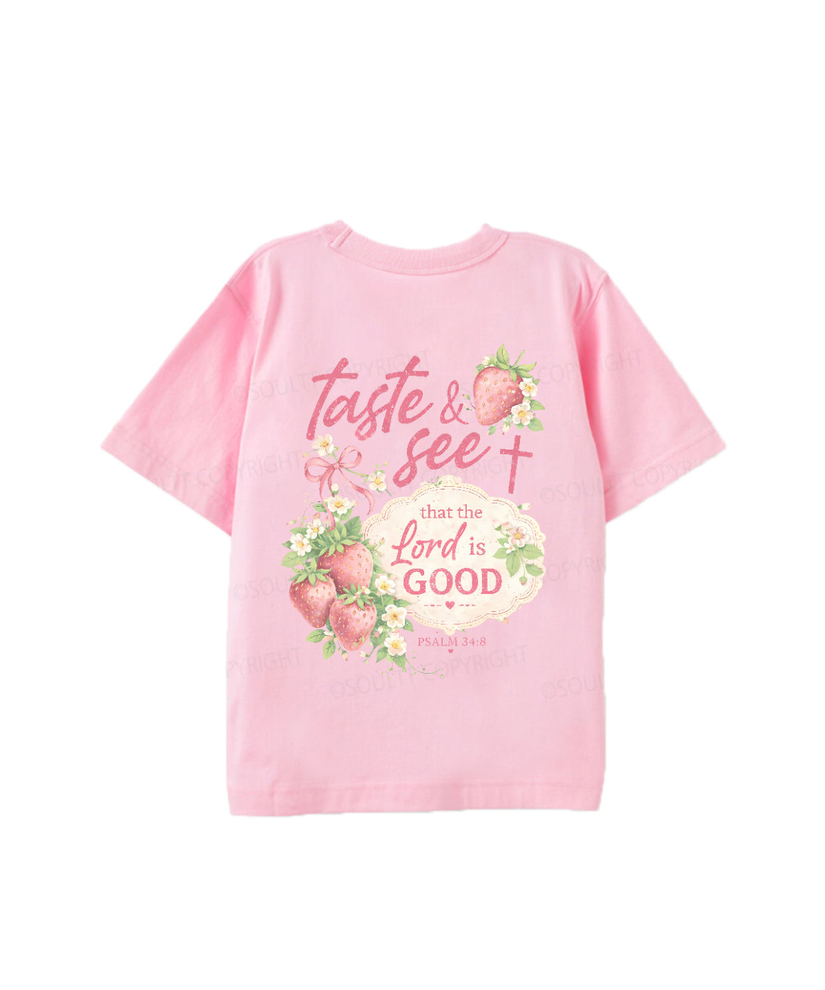 Kids The Lord Is Good Double Sided Cotton Christian T-shirt
