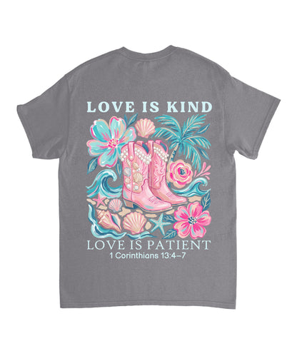 Love Is Kind Double Sided Unisex Cotton Christian T-Shirt