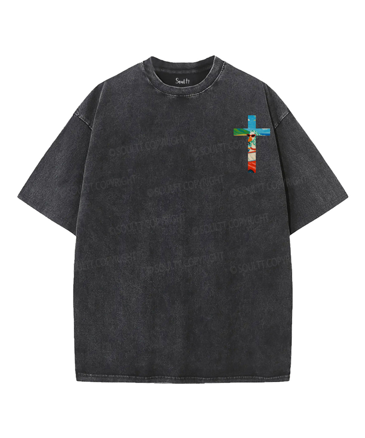 Life Is Better With Jesus Double Sided Unisex Washed Christian T-shirt