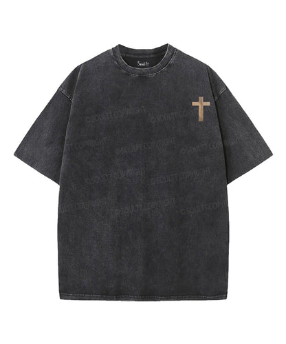 We Love Because He First Loved Us Double Sided Unisex Washed Christian T-shirt