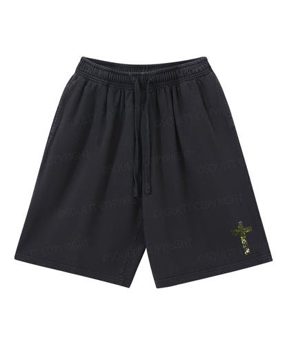 Rooted In Christ Double Sided Unisex Christian Washed T-Shirt & Shorts
