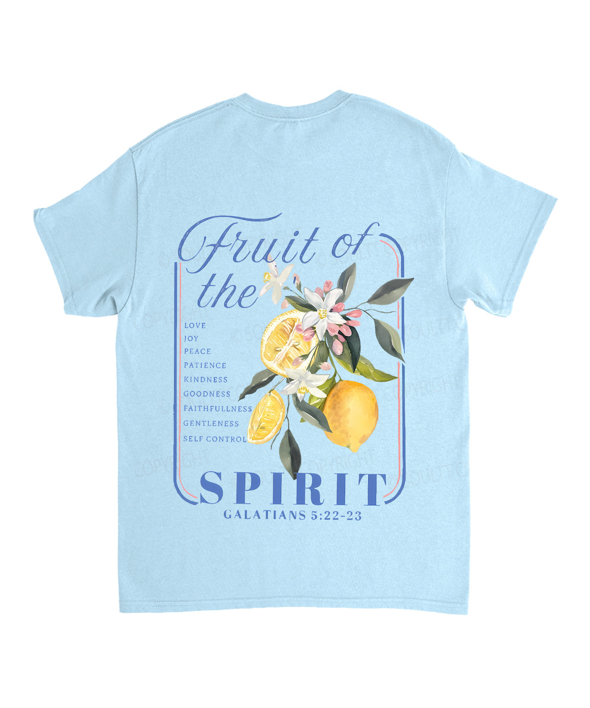 Fruit Of The Spirit Double Sided Unisex Cotton Christian T-Shirt