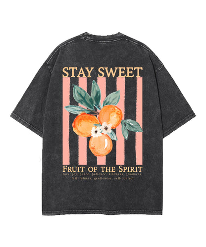 Fruit Of The Spirit Double Sided Unisex Washed Christian T-shirt