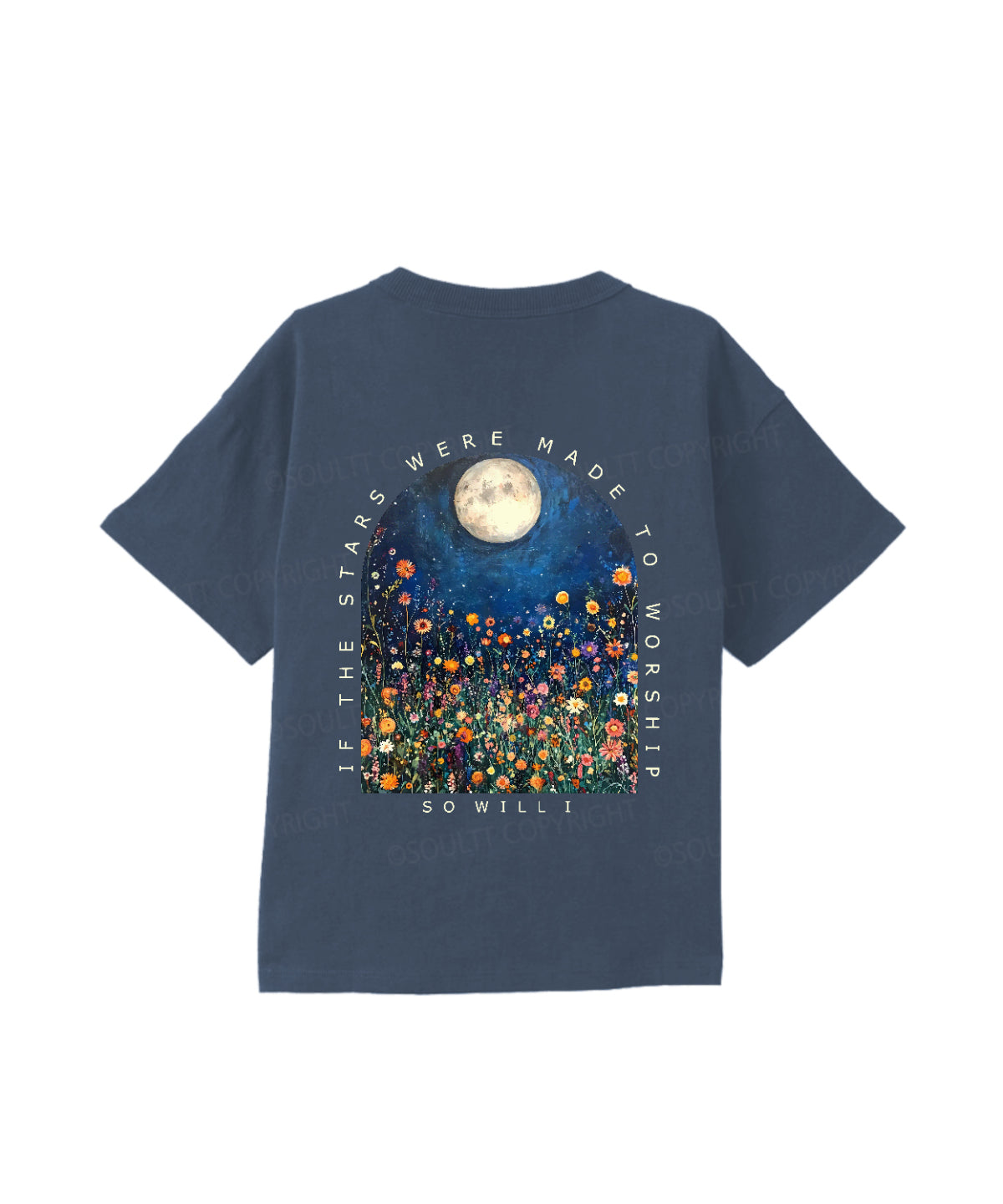 Kids If The Stars Were Made To Worship Double Sided Cotton Christian T-shirt