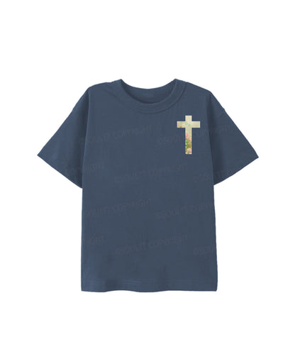 Kids No Lucky Simply Blessed St. Patrick's Day Double Sided Cotton Christian T-shirt