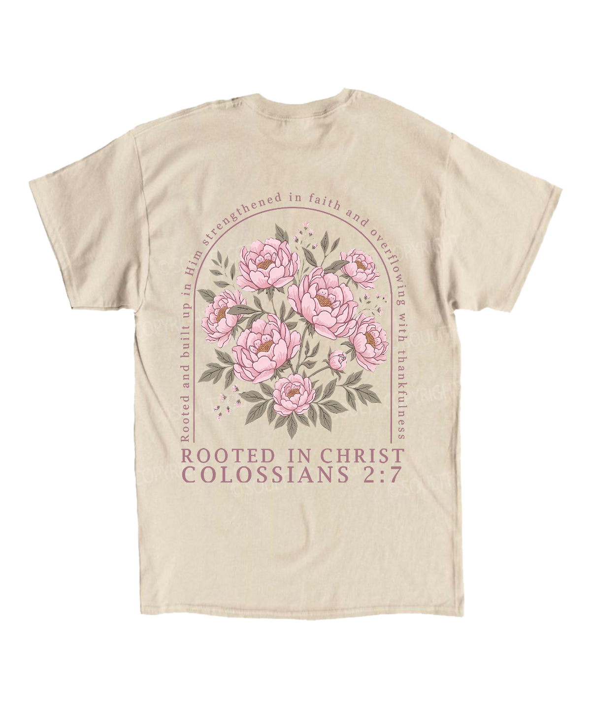 Rooted In Christ Double Sided Unisex Cotton Christian T-Shirt