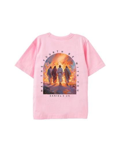 Kids May the Fourth Be With You Double Sided Cotton Christian T-shirt
