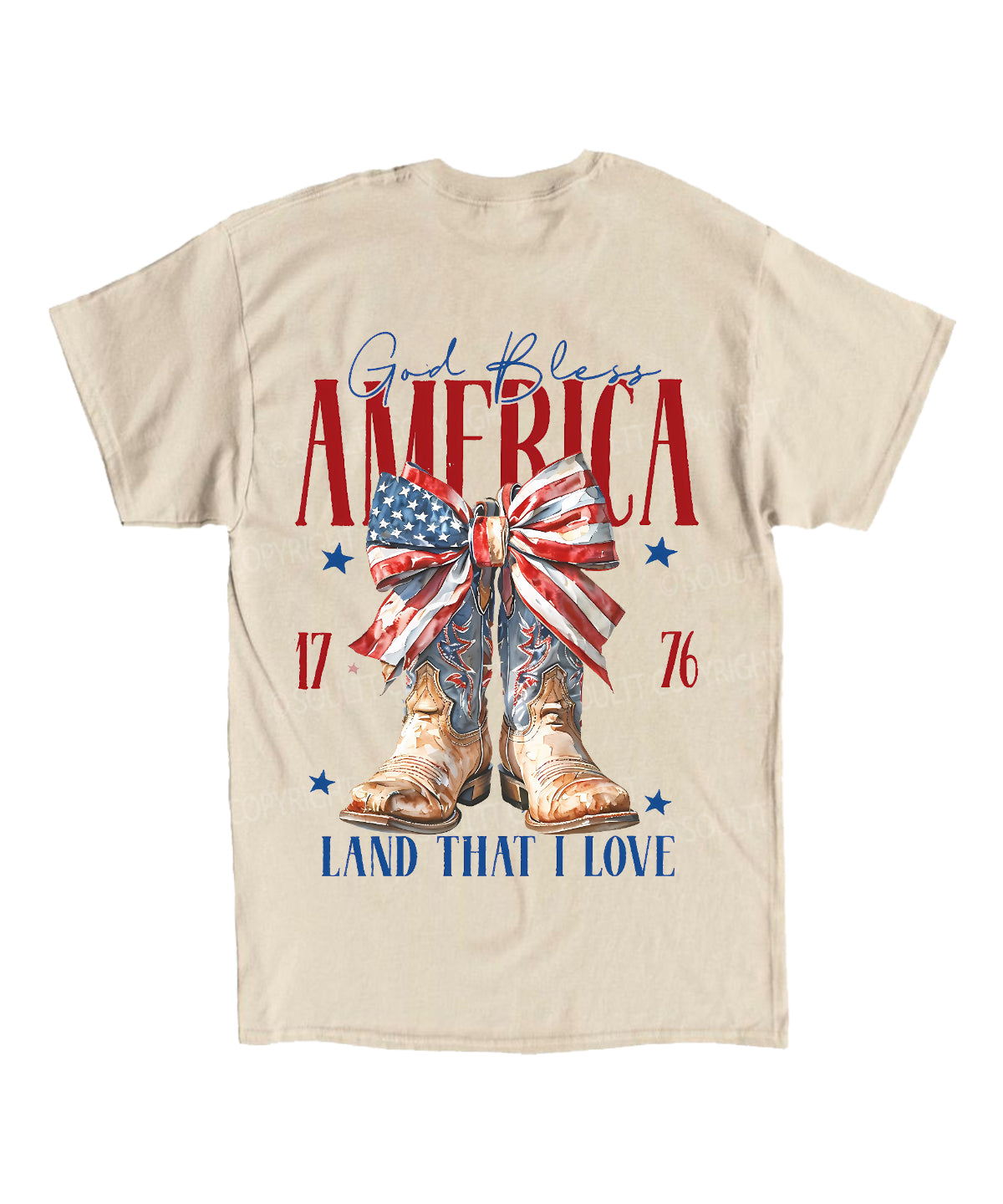 God Bless America Double Sided Unisex Cotton Christian T-Shirt