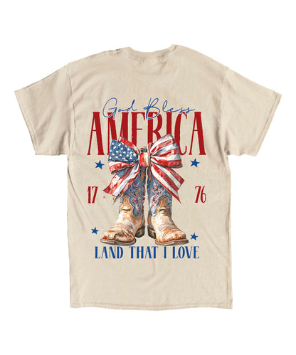 God Bless America Double Sided Unisex Cotton Christian T-Shirt