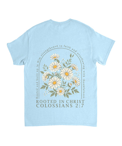 Rooted In Christ Double Sided Unisex Cotton Christian T-Shirt