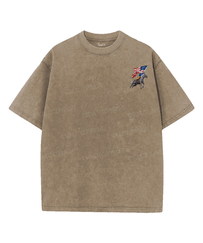 250 Years America Anniversary Double Sided Unisex Washed Christian T-shirt