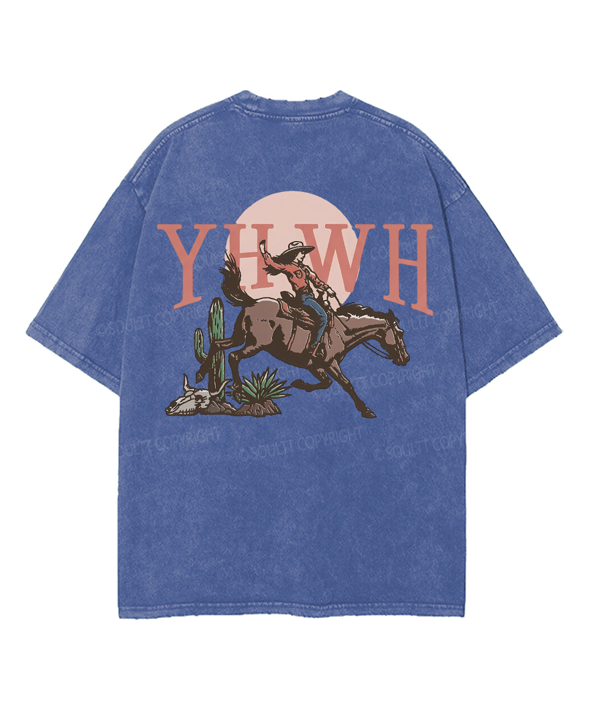 YHWH Double Sided Unisex Washed Christian T-shirt