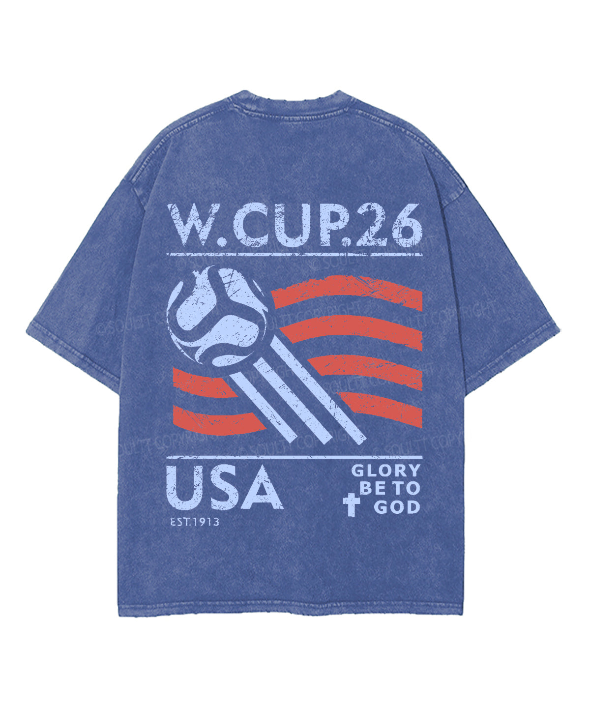 2026 World Cup Double Sided Unisex Washed Christian T-shirt