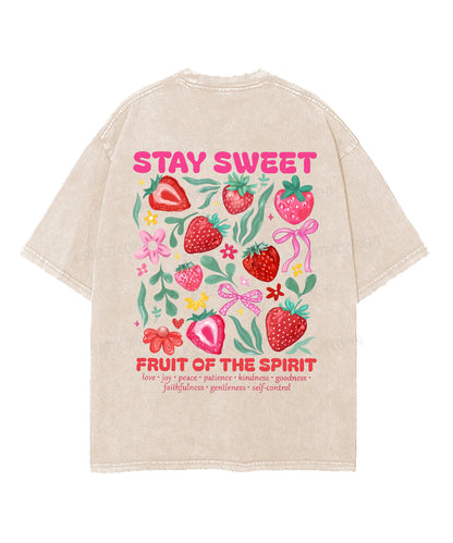Fruit Of The Spirit Double Sided Unisex Washed Christian T-shirt