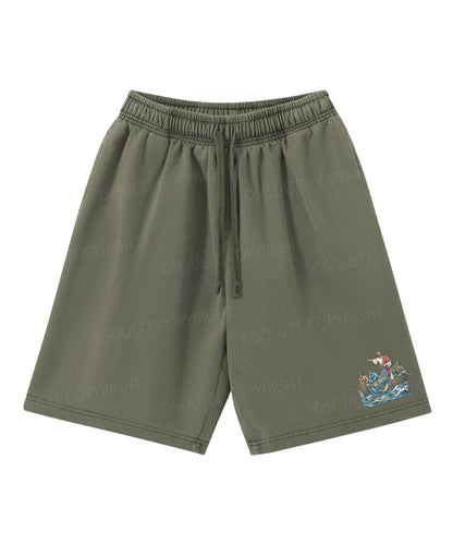 We're Going Fishing Double Sided Unisex Christian Washed T-Shirt & Shorts