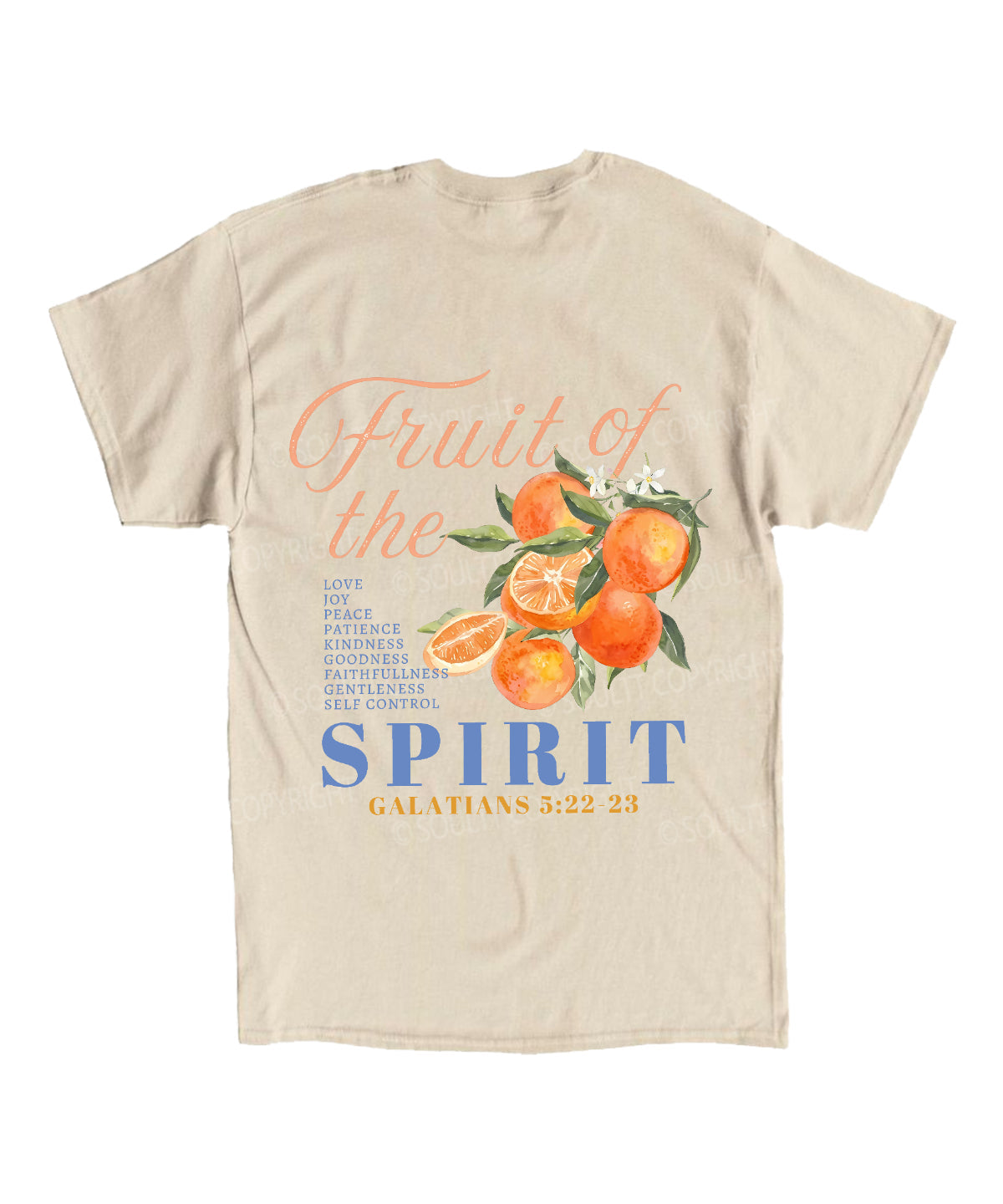 Fruit Of The Spirit Double Sided Unisex Cotton Christian T-Shirt