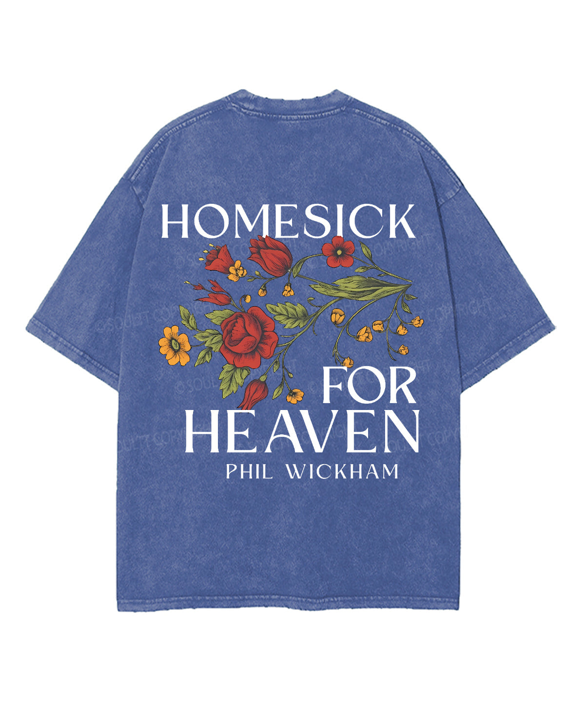 Homesick For Heaven Double Sided Unisex Washed Christian T-shirt
