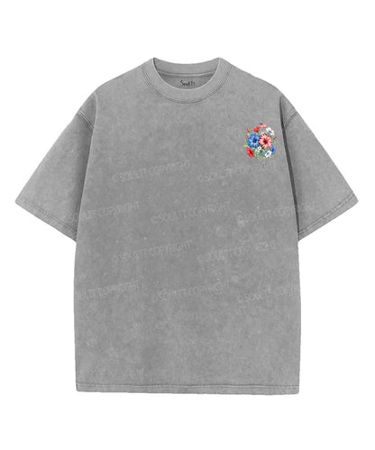 God Bless America Double Sided Unisex Washed Christian T-shirt