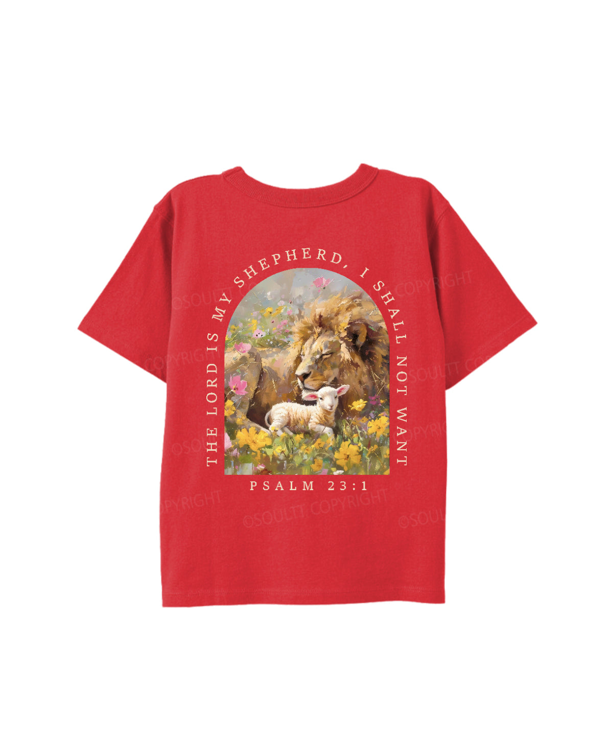 Kids The Lord Is My Shepherd Double Sided Cotton Christian T-shirt