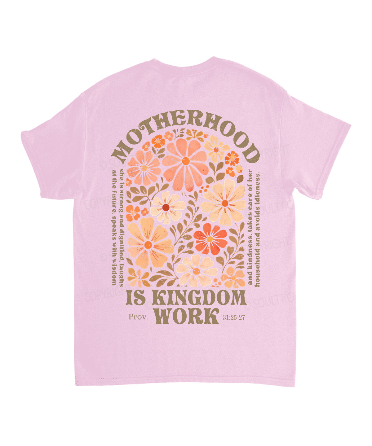 Motherhood Is Kingdom Work Double Sided Unisex Cotton Christian T-Shirt