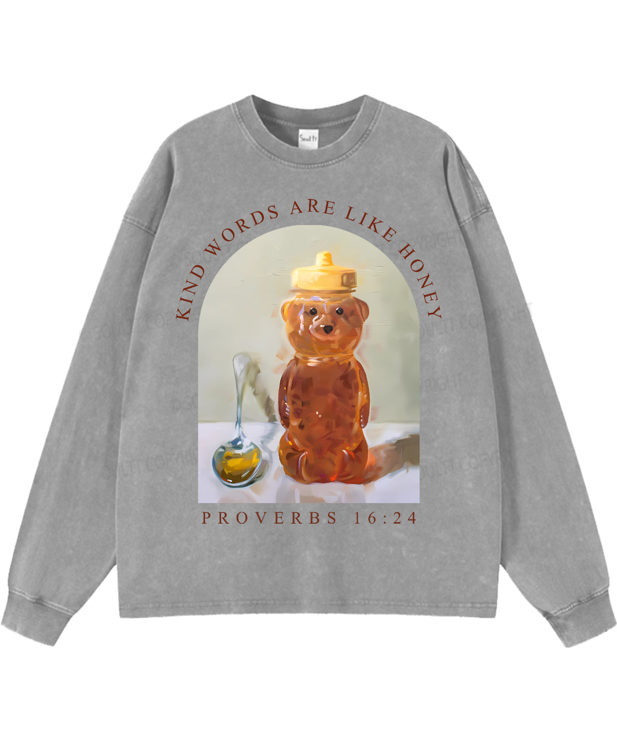 Kind Words Are Like Honey Washed Christian Long-sleeve T-shirt